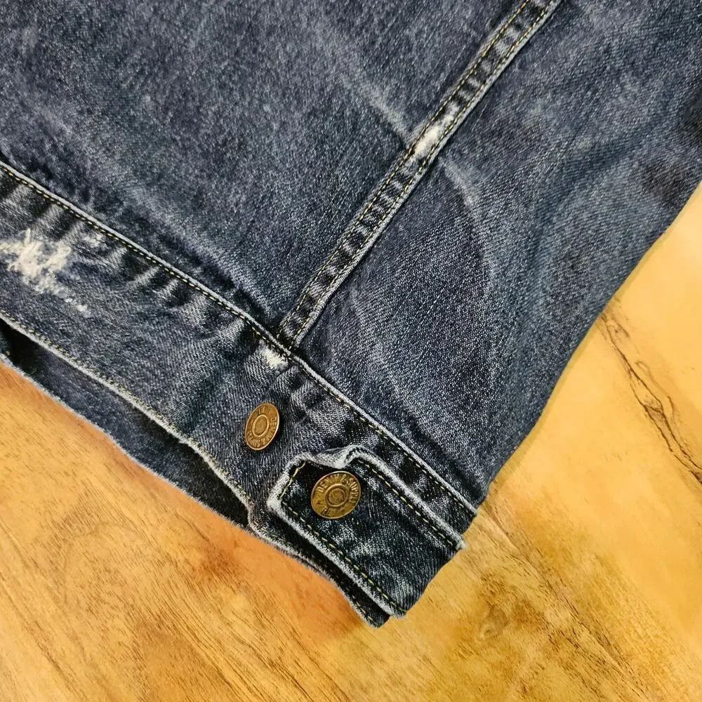 Denim and Supply Ralph Lauren Vintage Truckers‎ XS jean Jacket. Heavy distressed